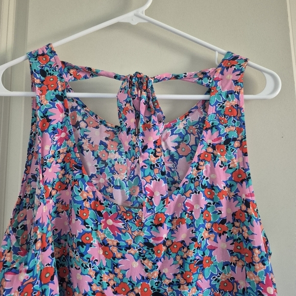 Loft Diasy Floral Tie Back Sleeveless Flounce Dress - Picture 6 of 6